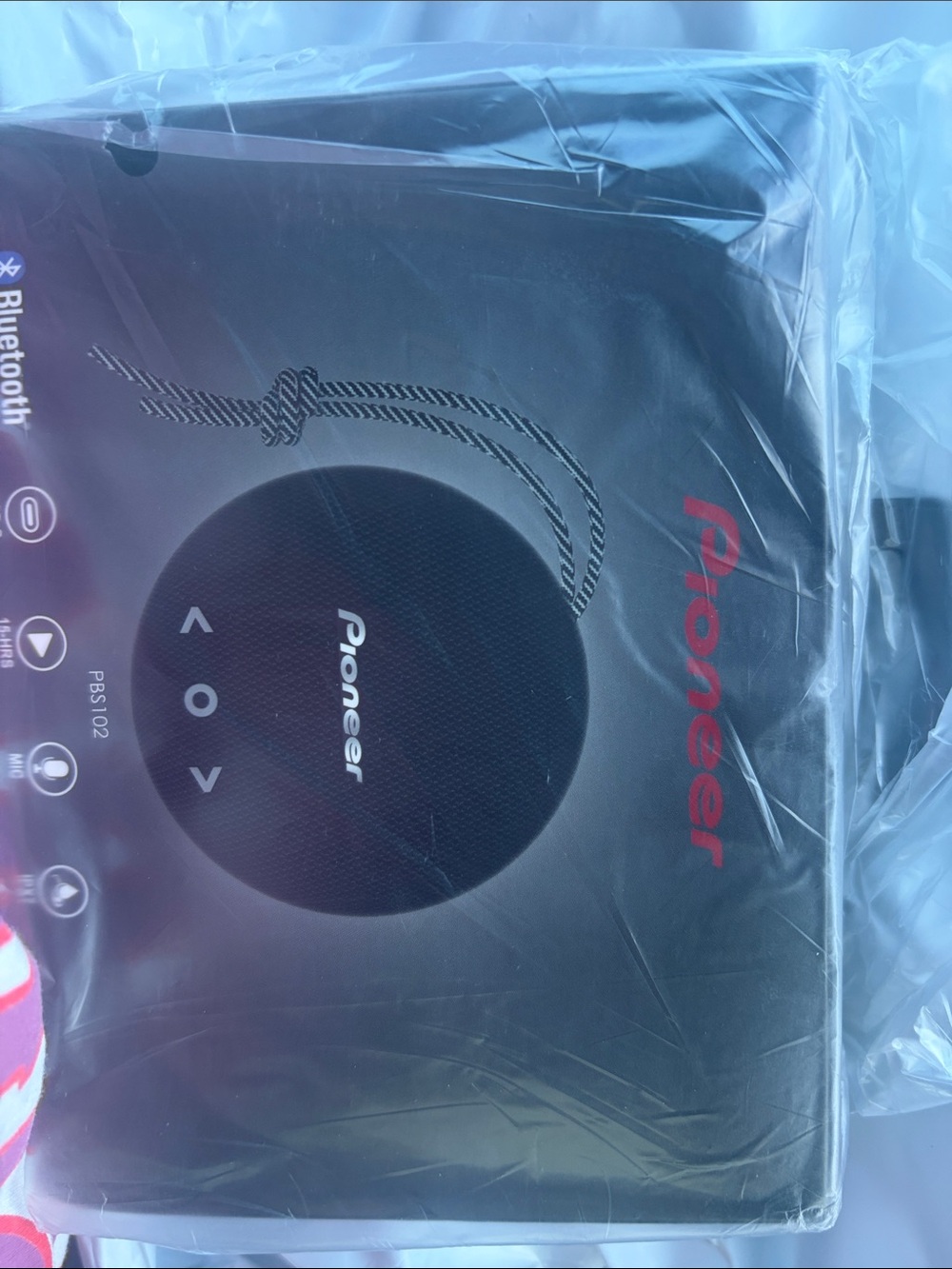 PIONEER Black Bluetooth Speaker with Red Logo